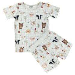 Farm Friends Bamboo Shorts Set