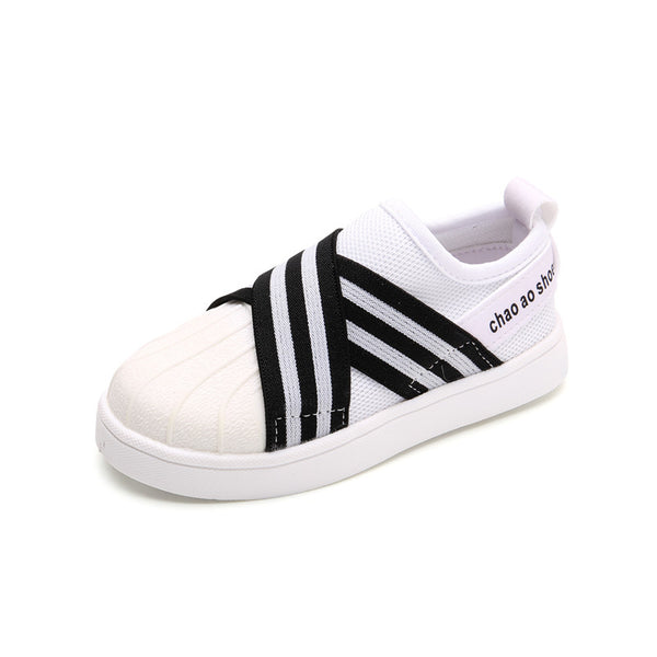 Toddler Girl Black and White Sneakers