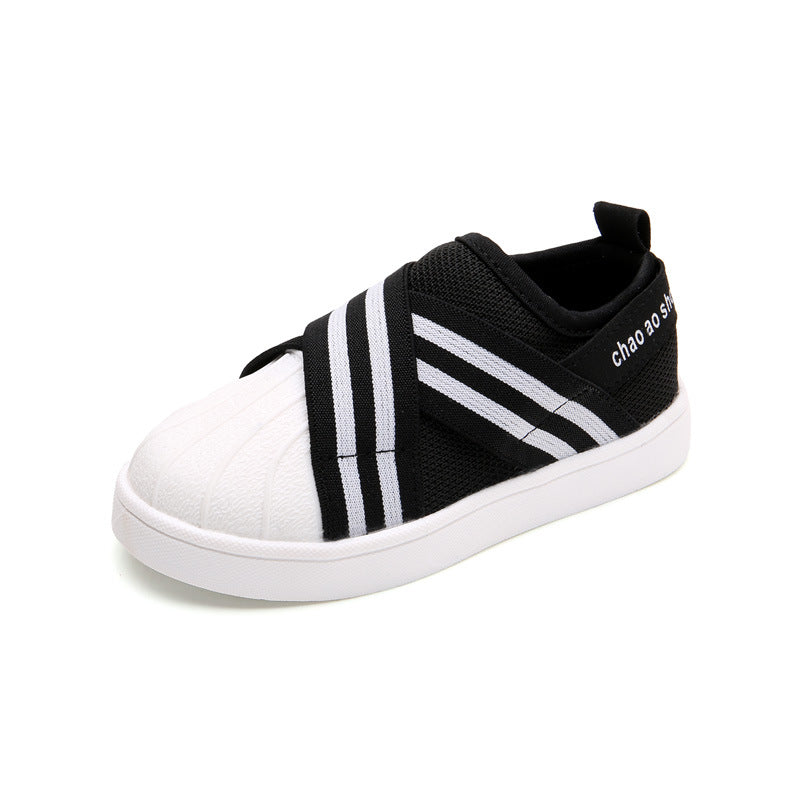 Toddler Girl Black and White Sneakers