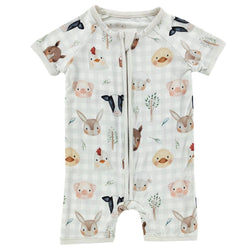 Farm Friends Bamboo Short Romper