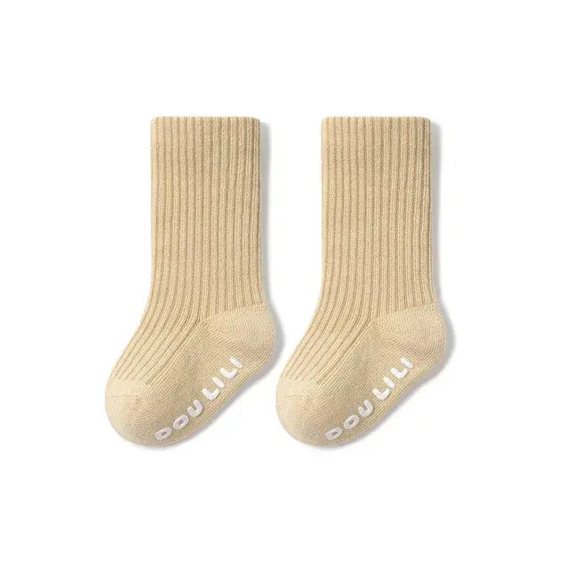 High Quality Boys Girls Cotton Socks Knee High Ribbed