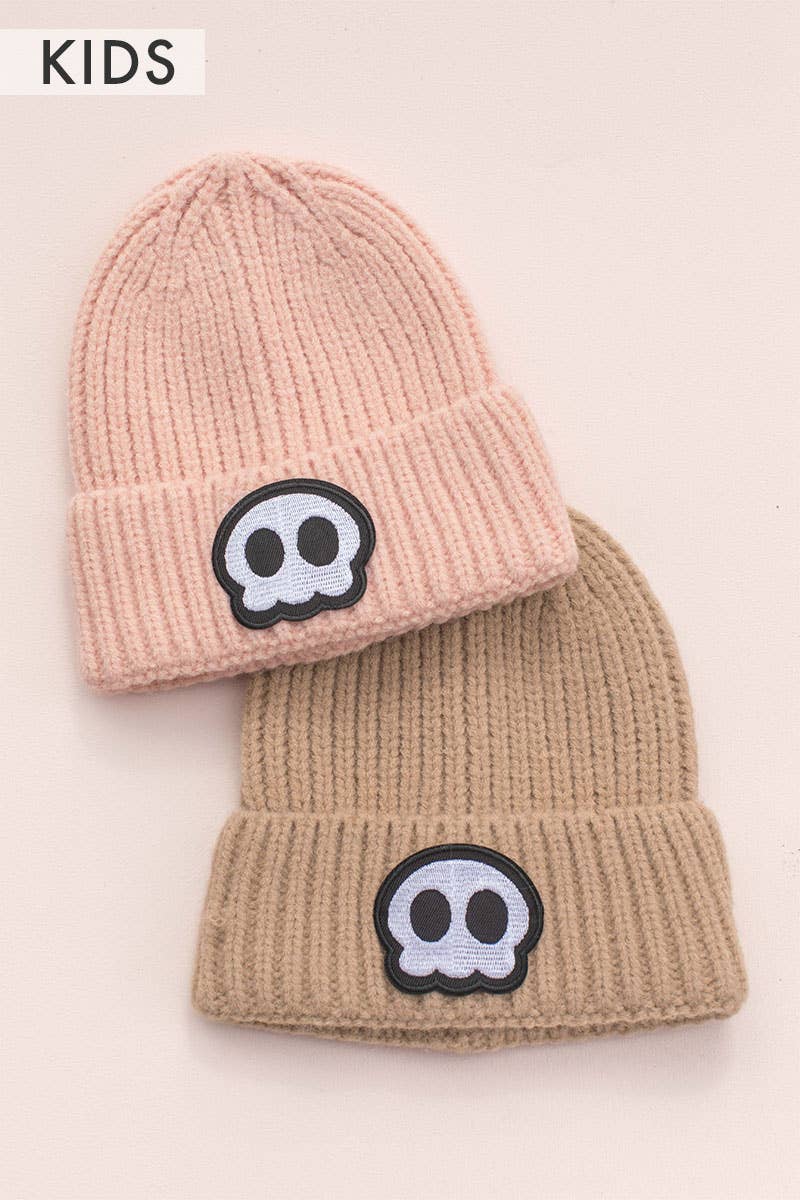 Halloween Kids Skull Knit Beanies