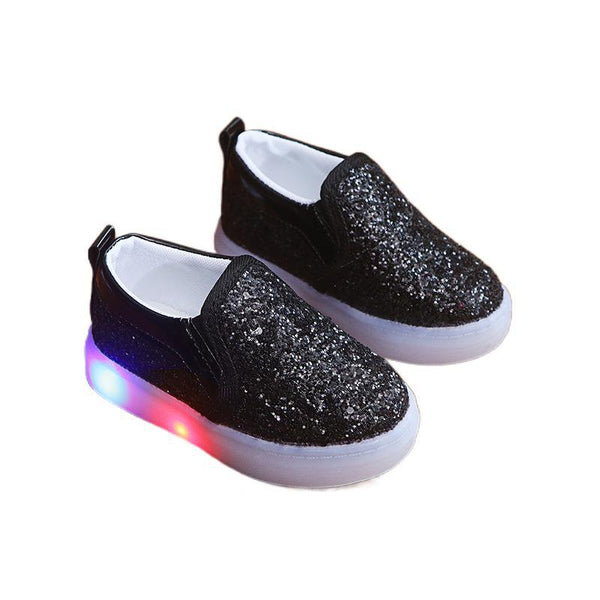 Toddler Girl Glitter LED Shoes