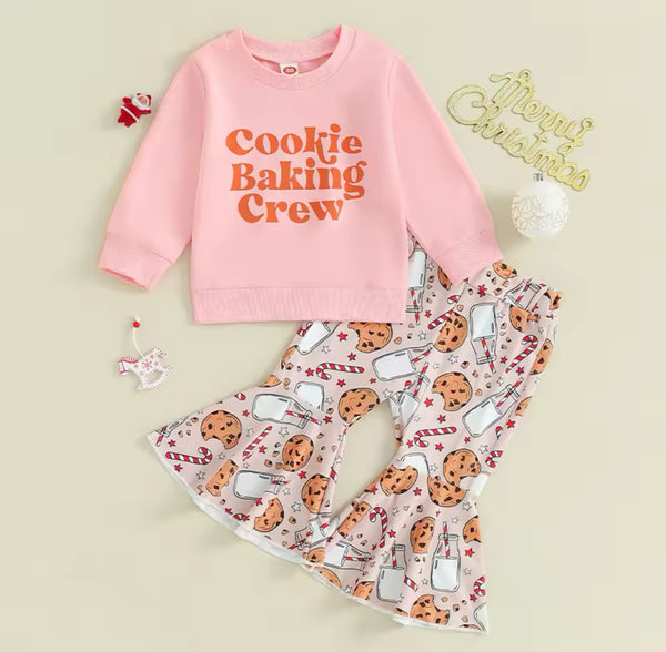 Cookie Baking Crew Christmas Baby Toddler Girl Set