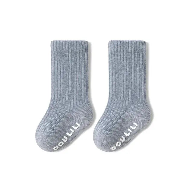 High Quality Boys Girls Cotton Socks Knee High Ribbed