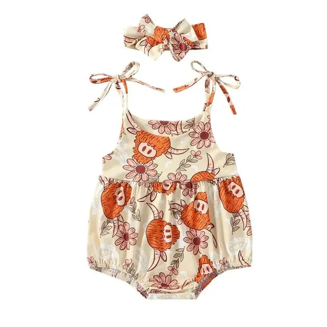 Girl Romper Flower