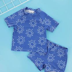 Happyflute Children Swimwear Summer Swimming Trunks And T-shirt For Boy BathSuit Swim Beach Wear Fit 0-3Years Kids