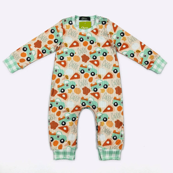 Pumpkin Truck Boy Romper