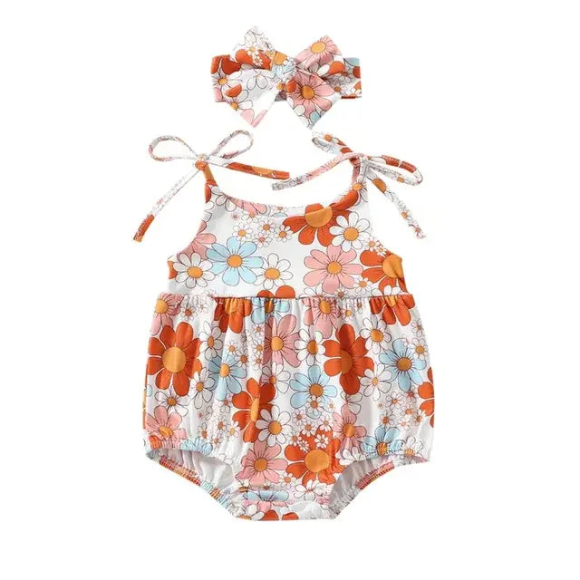 Girl Romper Flower