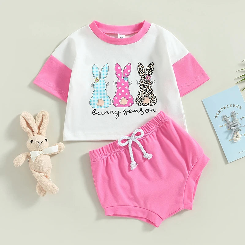 Bunny Graphic T-Shirt Short Set