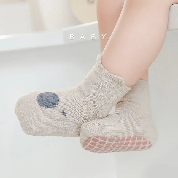 5 Pairs Infant Newborn Baby Anti-Slip Socks For Girls and Boys