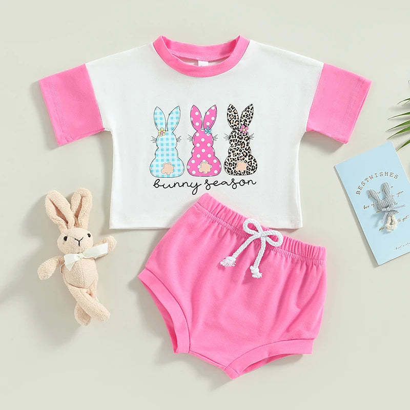 Bunny Graphic T-Shirt Short Set