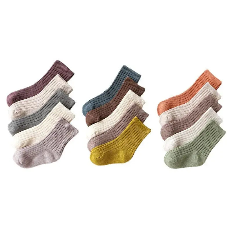 0-5Years 5Pairs Baby Girls Boys Socks Cotton