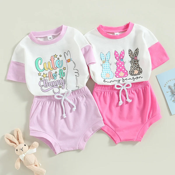 Bunny Graphic T-Shirt Short Set