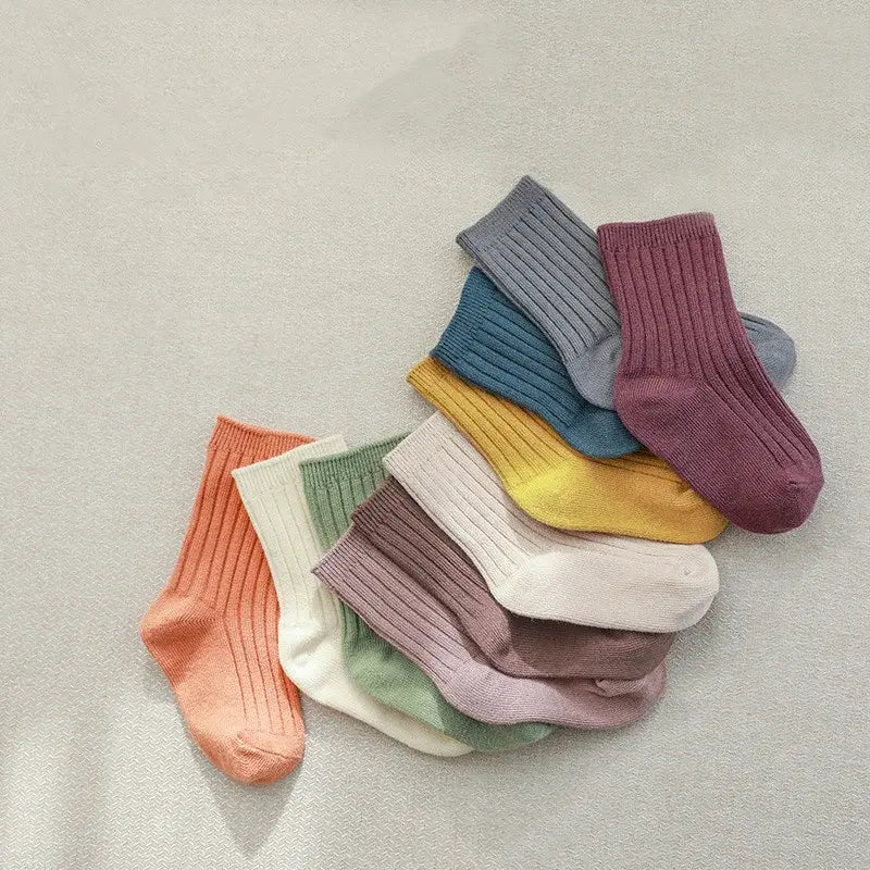 0-5Years 5Pairs Baby Girls Boys Socks Cotton