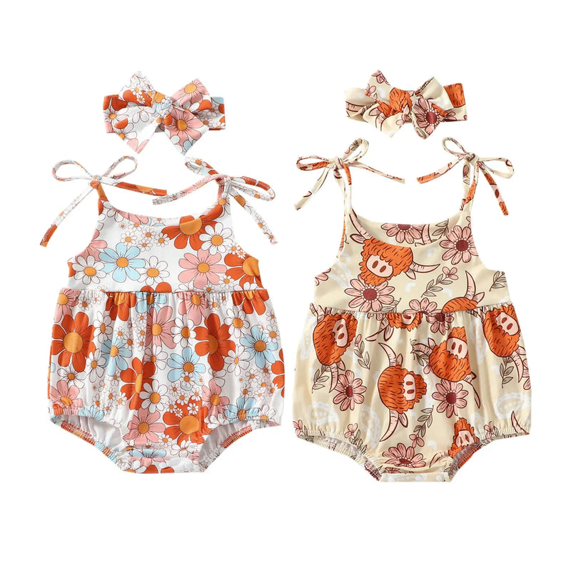 Girl Romper Flower