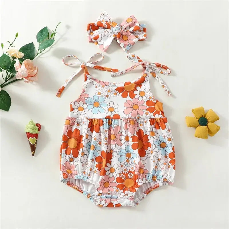 Girl Romper Flower