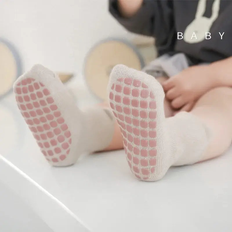 5 Pairs Infant Newborn Baby Anti-Slip Socks For Girls and Boys