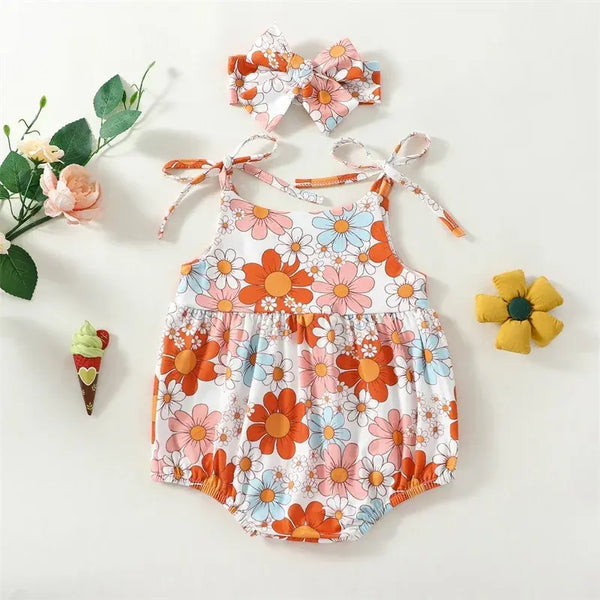 Girl Romper Flower