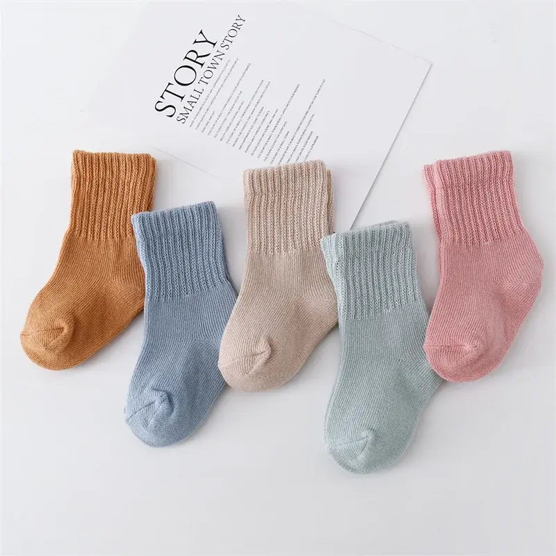 6Pairs/set 0-12Month Newborn Baby Boy Girl Sock Cotton Solid